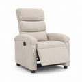 Fauteuil relax inclinable manuel beige en polyester 88 x 92 x 102 cm