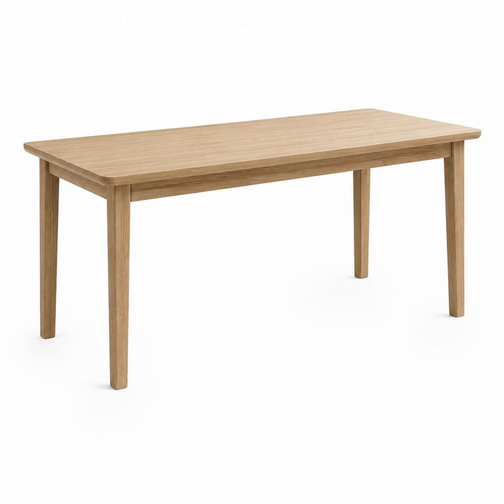 Table à manger rectangulaire chêne massif naturel 140 x 80 x 75 cm