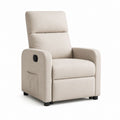 Fauteuil relax inclinable manuel beige en polyester 86 x 93 x 103 cm